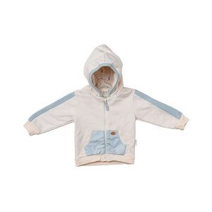 Andywawa Colorblocked Zip-Up Hoodie, Beige